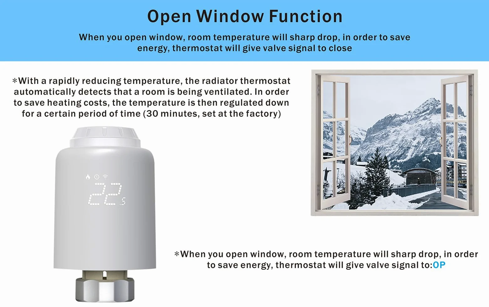 Zigbee Smart Thermostatic Radiator Valve, Supporta il controllo remoto tramite app smart life