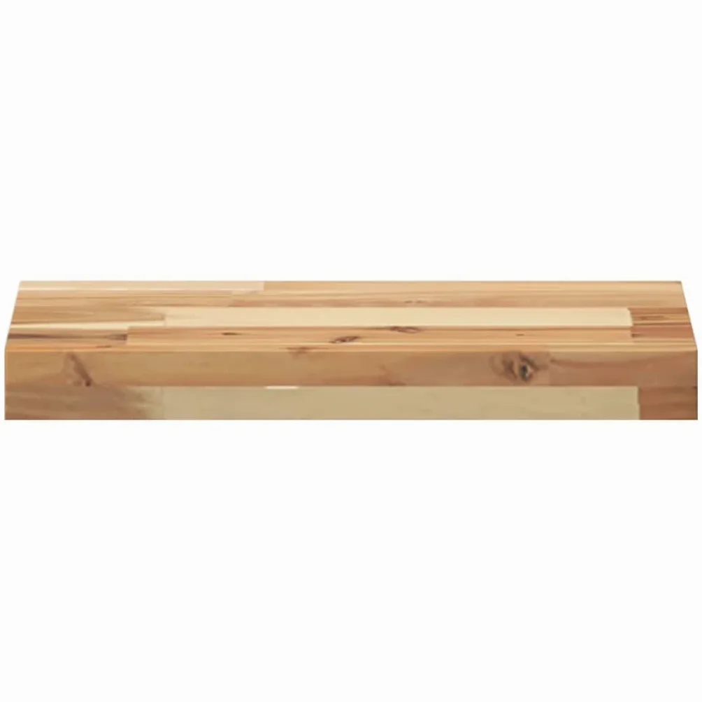 Set di 2 mensole da parete, 40 x 20 x 4 cm, in legno massello di acacia, trattato ad olio, versatile, per soggiorno, cucina, bagno, camera da letto, ufficio, decorazione