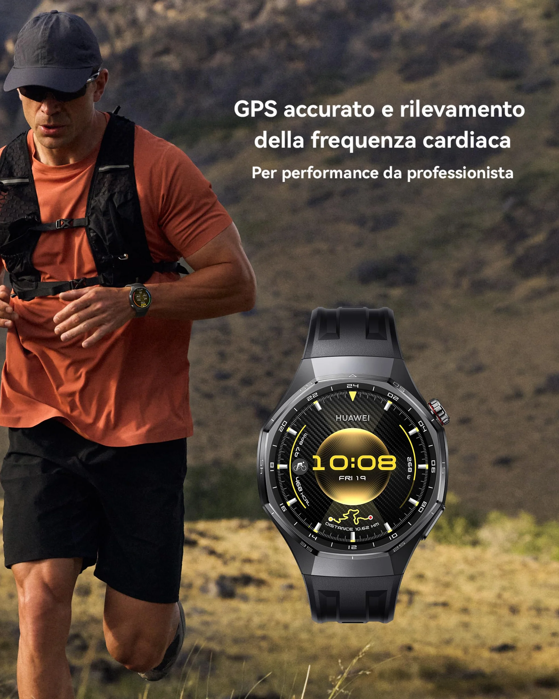HUAWEI WATCH GT 6 Pro GPS 46mm Smartwatch, Display AMOLED da 1,47 pollici, Fino a 21 giorni, Ciclismo di Livello Pro, Oltre 100 Modalità Sportive, iOS e Android, Analisi ECG, Funzione NFC, Nero