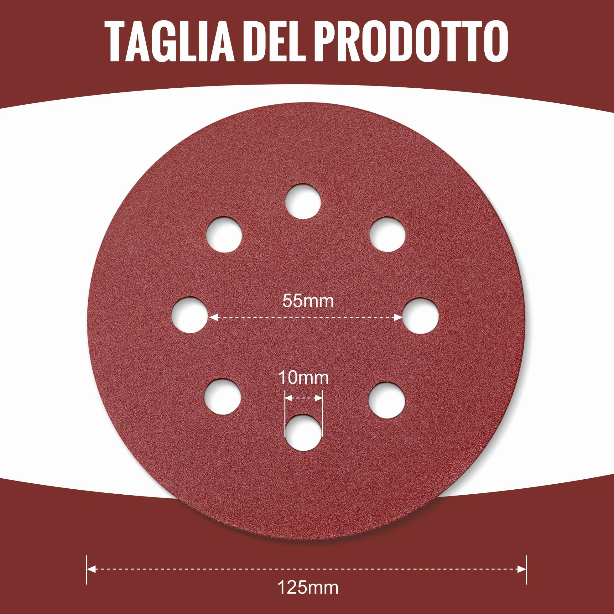 WORKPRO 150 Pezzi Dischi Abrasivi 125mm Carta Vetrata per Legno Grana 60-600