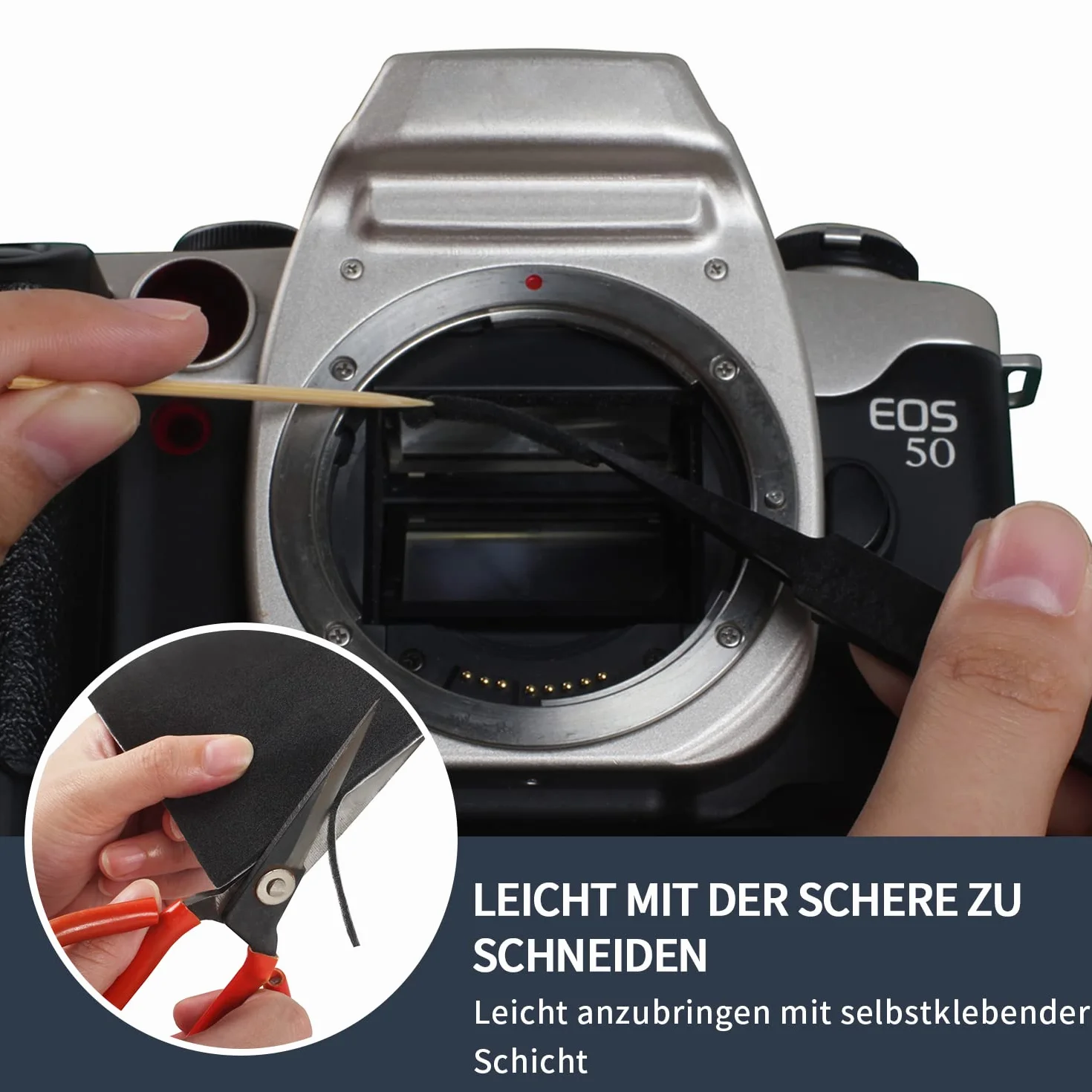 eTone Light Leak Proof Sponge High Density Foam film Replacement Light Seal Foam with Tongs for 120/135 Film Cameras Large Format Accessories, 2 mm