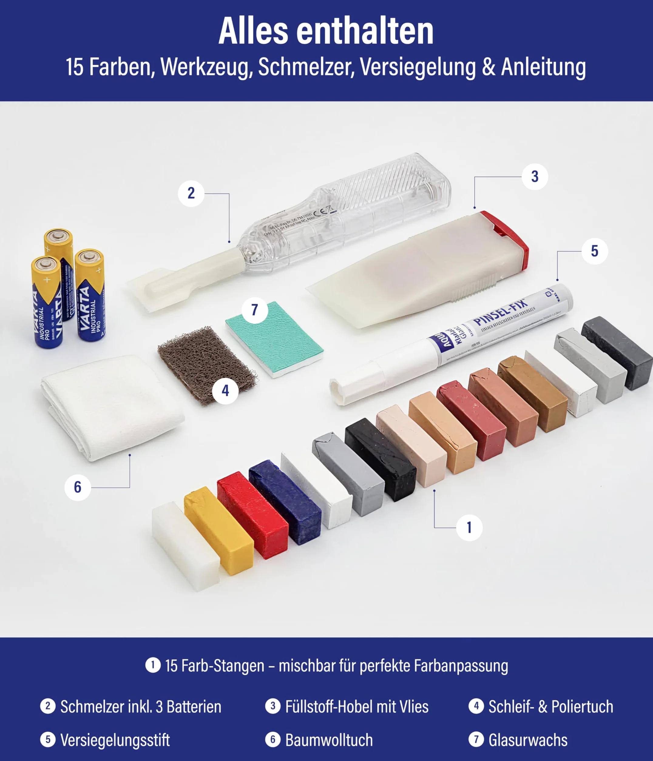 Karl Dahm Kit Riparazione Piastrelle Parete Pavimento con Sigillante 12090