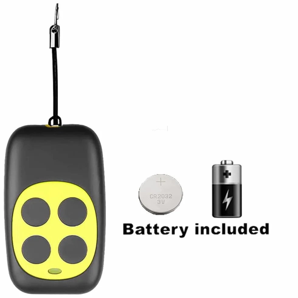 Telecomando Cancello Universale Autoapprendimento 433 Mhz Codice Fisso Batteria Inclusa Set 3 Pezzi