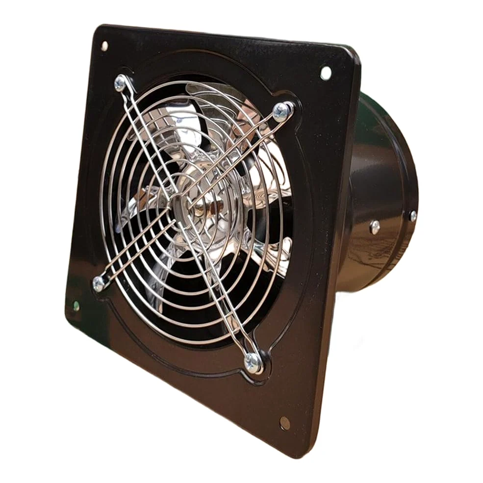 Ventola di scarico da 6 pollici, motore in rame da 40 W, efficiente (nero) | Dual Flow, estrazione/alimentazione, controllo touch, rimuove fumo/odori, flusso d'aria fresca