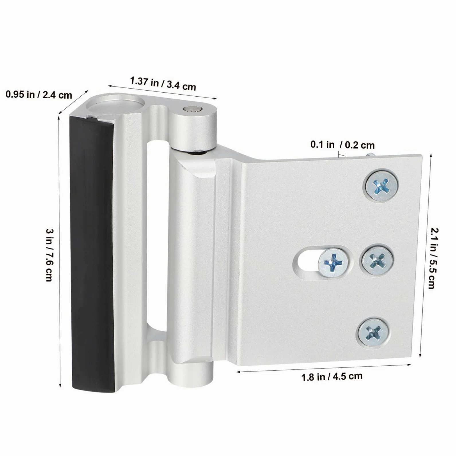 NUOBESTY 4 Set Serratura Sicurezza Per Porte Chiusura E Resistente Facile Installazione E Uso Accessorio Sicurezza E Appartamento 2 Pezzi*4