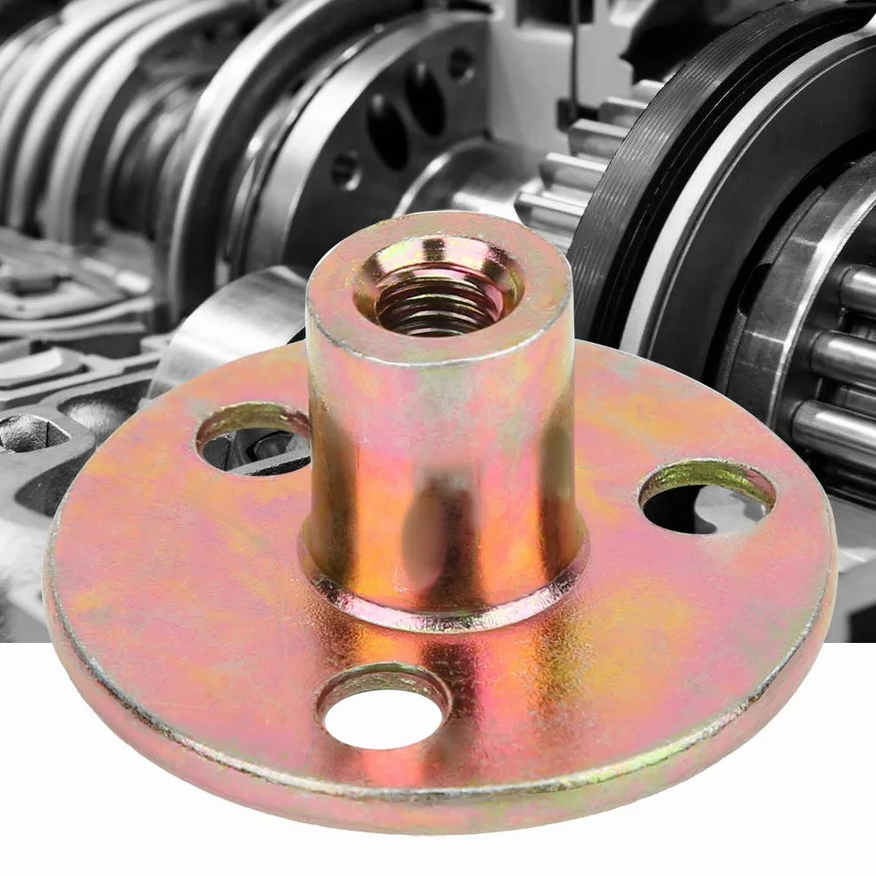 Pezzi Piastra di Ferro Dado Flangiato 3 Fori Zincato Base Rotonda Set Dadi a T Alta Resistenza M6 M8 M10 (M8)
