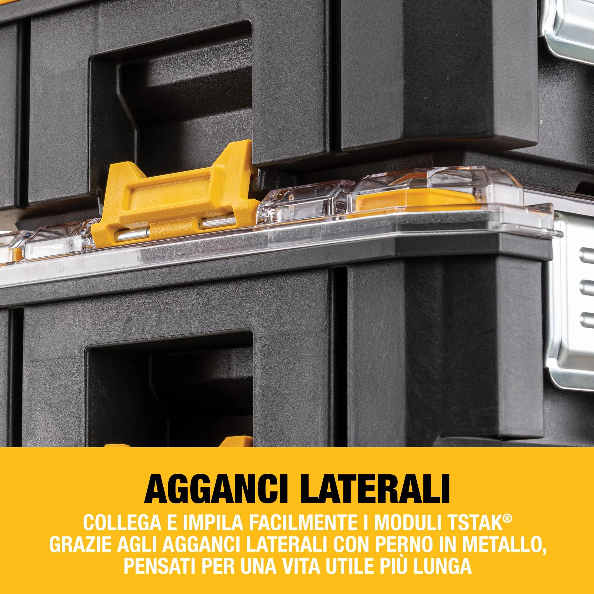 DEWALT TSTAK VI Unità profonda porta elettroutensili con vasca portaoggetti DWST83346-1