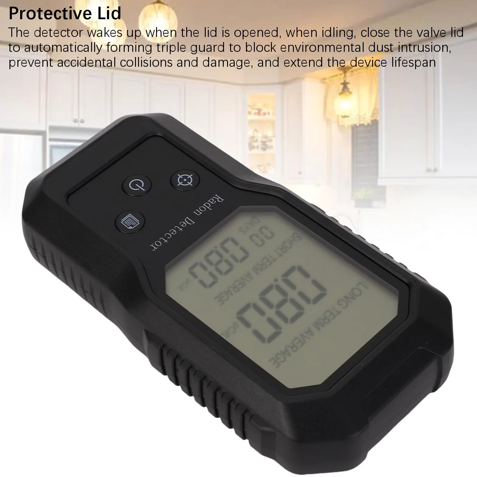 Digital Radon Gas Detector Accurate Home Tester with Quick Results for