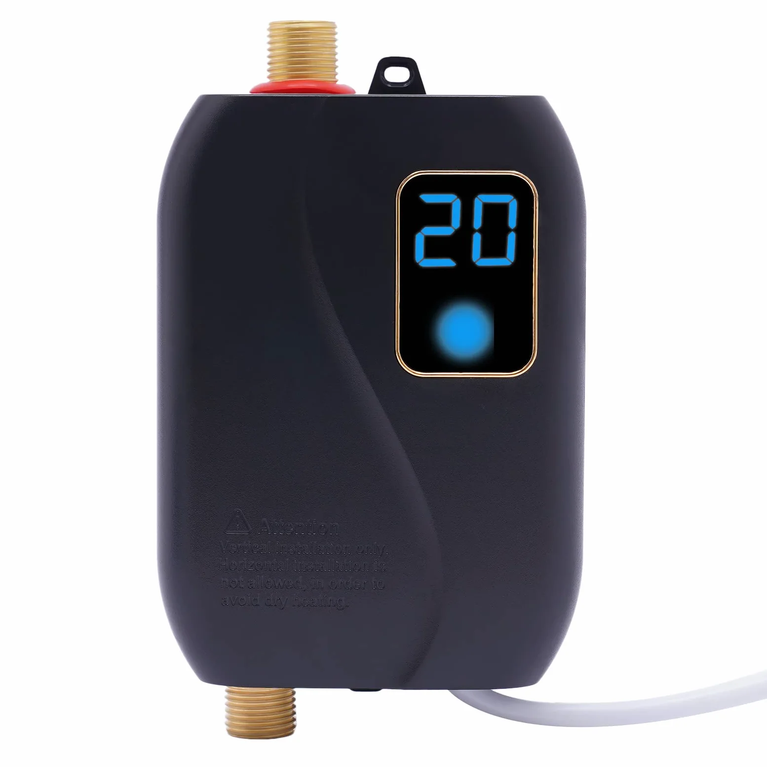 Scaldacqua istantaneo sottobanco elettrico da 3500 W | Scaldacqua professionale con schermo LCD di temperatura e protezione IPX4 | Preparazione istantanea di acqua calda per cucina/bagno |
