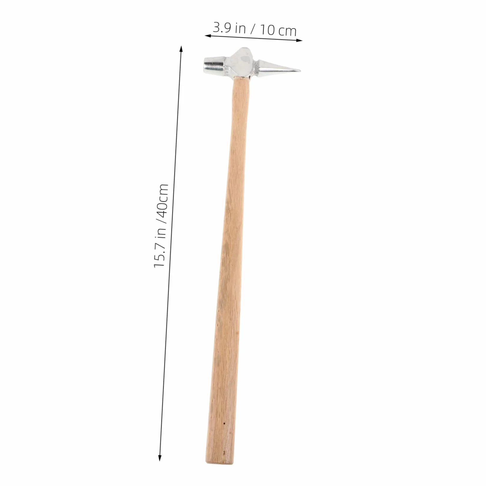 Zerodeko Martello per Ispezione Ferroviaria e Navale Piccolo, Leggero, Punta Affilata, Manico Ergonomico Legno Acciaio