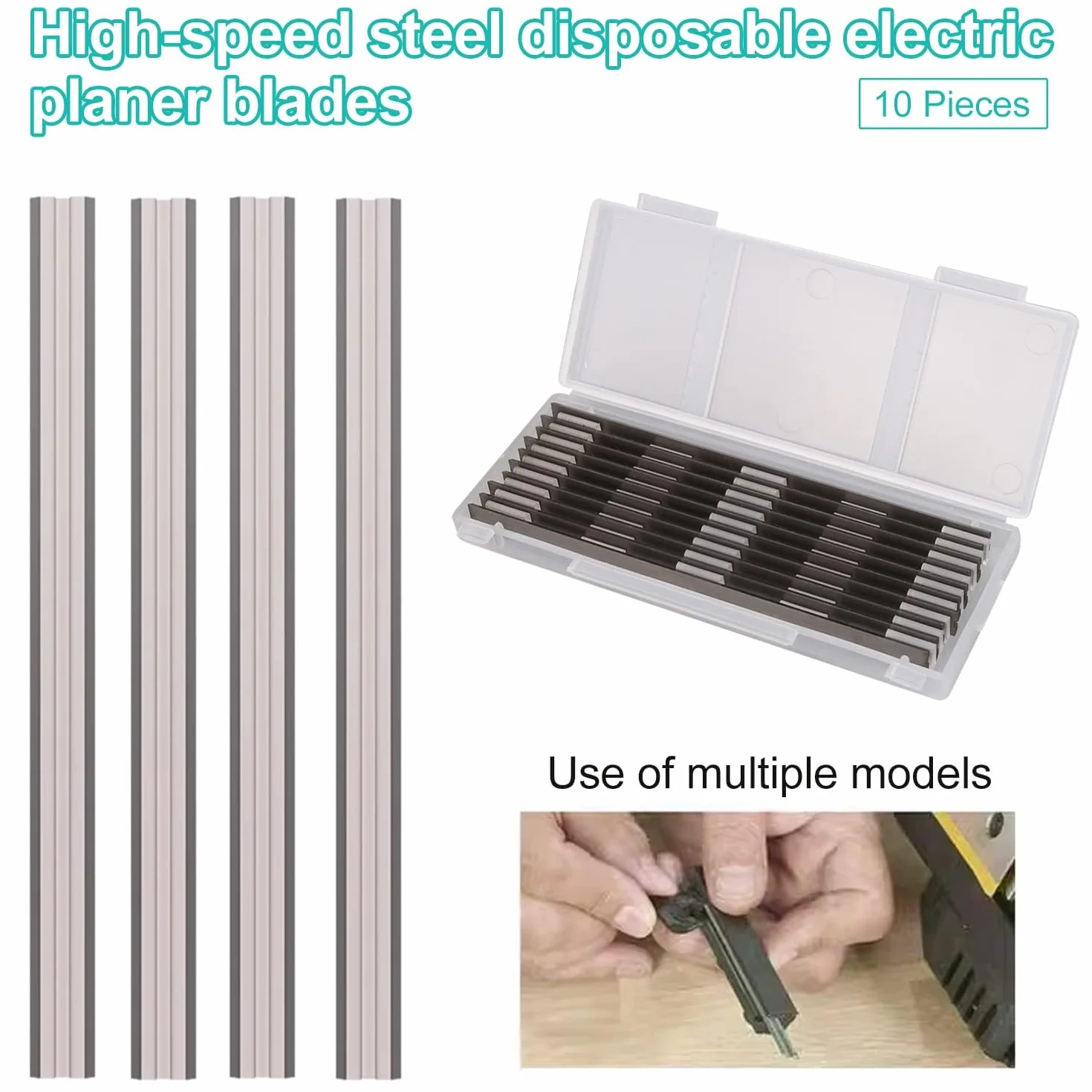 Zestaw 10 Lame Traforo Elettrico HSS, 82x5.5x1.2mm, Acciaio ad Alta Velocità