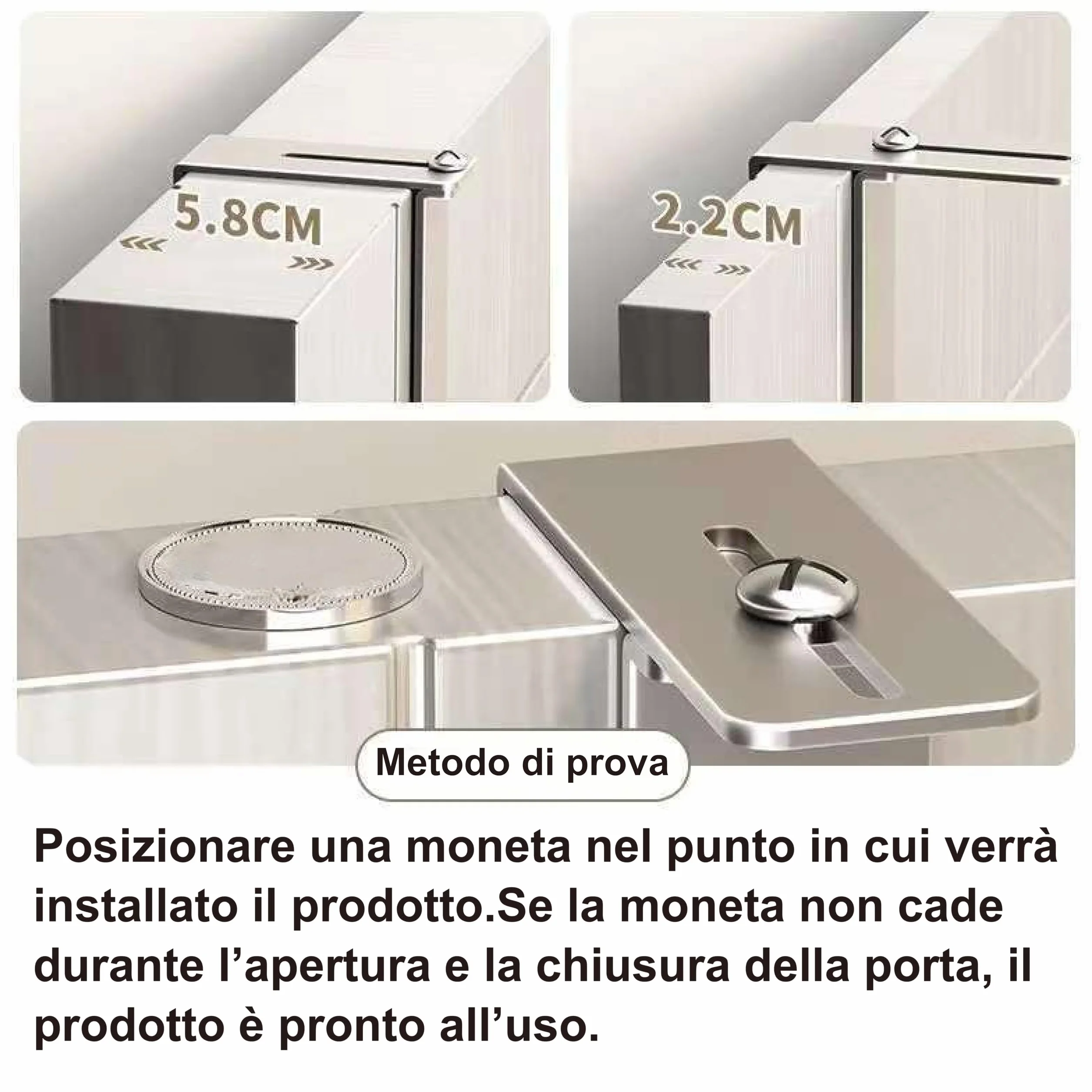 Appendiabiti da porta Regolabile 8 ganci salvaspazio resistente grigio 18cm