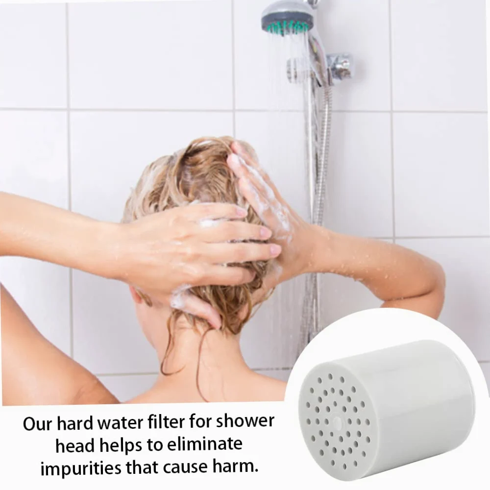 Cartuccia di ricambio per filtro doccia a 15 fasi, 4 pezzi, compatibile con addolcitore d'acqua, migliora la qualità dell'acqua per pelle e capelli più sani, facile da installare, filtro per soffione
