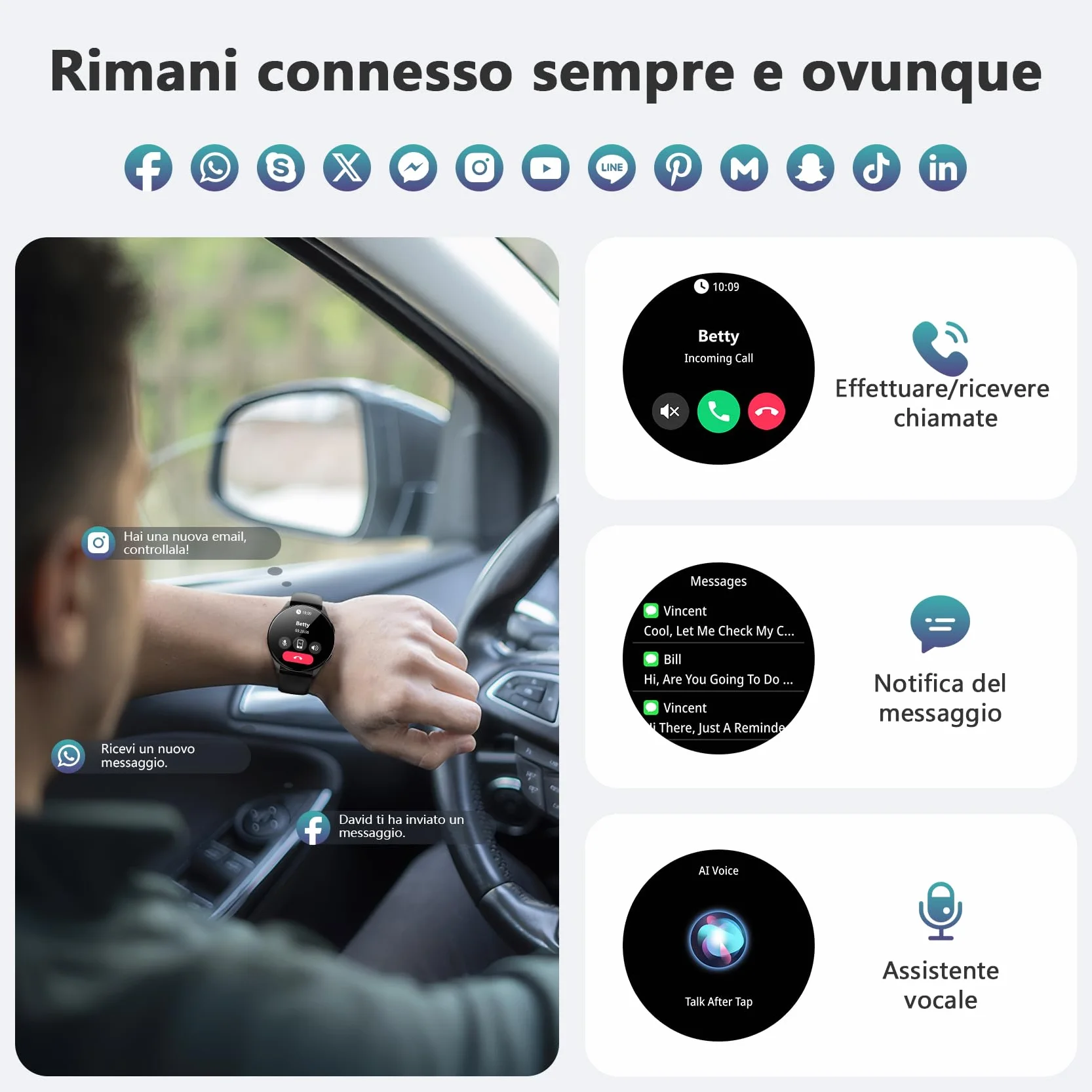 Blackview Smartwatch Uomo Donna, Effettua e Rispondi alle Chiamate, Orologio Smartwatch Fitness con 1.43' HD AMOLED/112+ Sportive/SpO2/Monitoraggio del Sonno/Cardiofrequenzimetro per Android IOS
