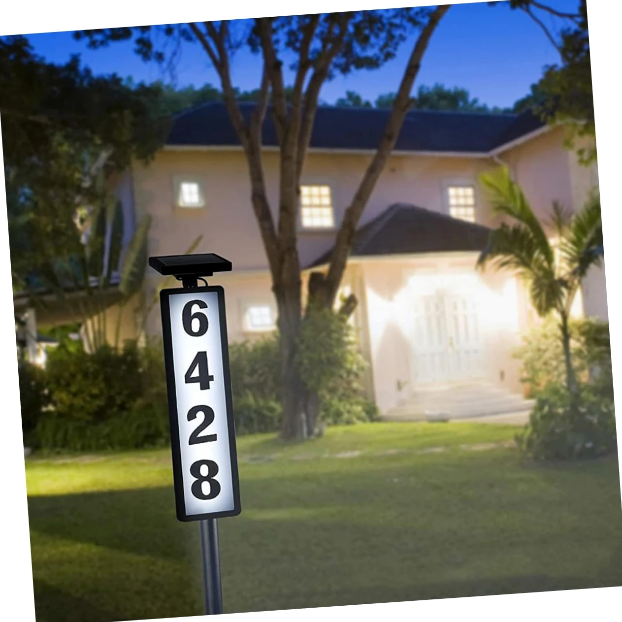 BESTonZON Luce Solare Per Civico Segnaletica Esterna Luminosa Targa Solare Per Indirizzo Per Giardino Strada Patio Facile Installazione e Risparmio Energetico