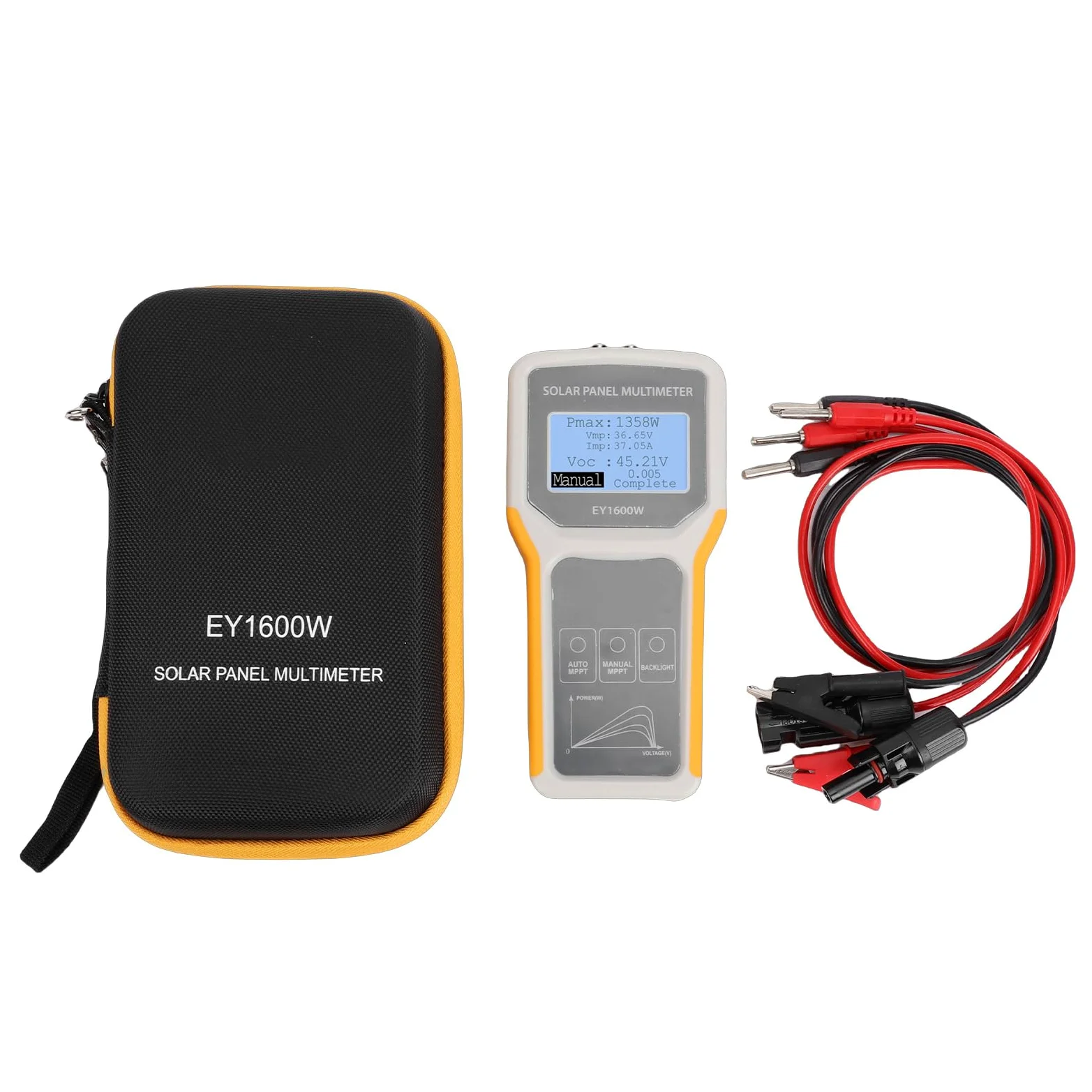 Topiky Tester per Pannelli Solari da 1600 W Misuratore Multifunzionale con Display LCD per Installatori di Pannelli Solari All'aperto