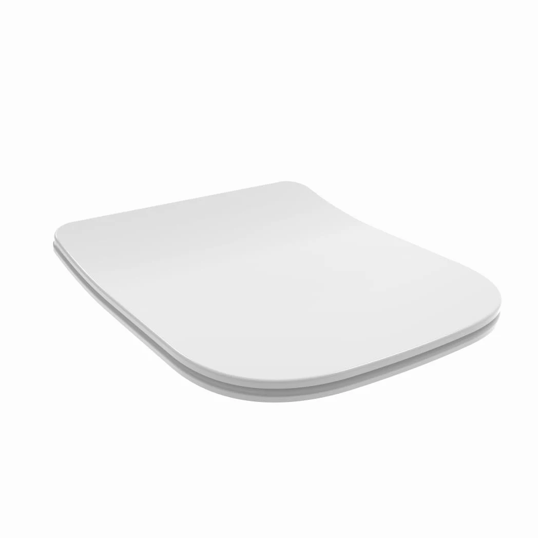 Kiamami Valentina - Copriwater quadrato in termoindurente slim con chiusura rallentata