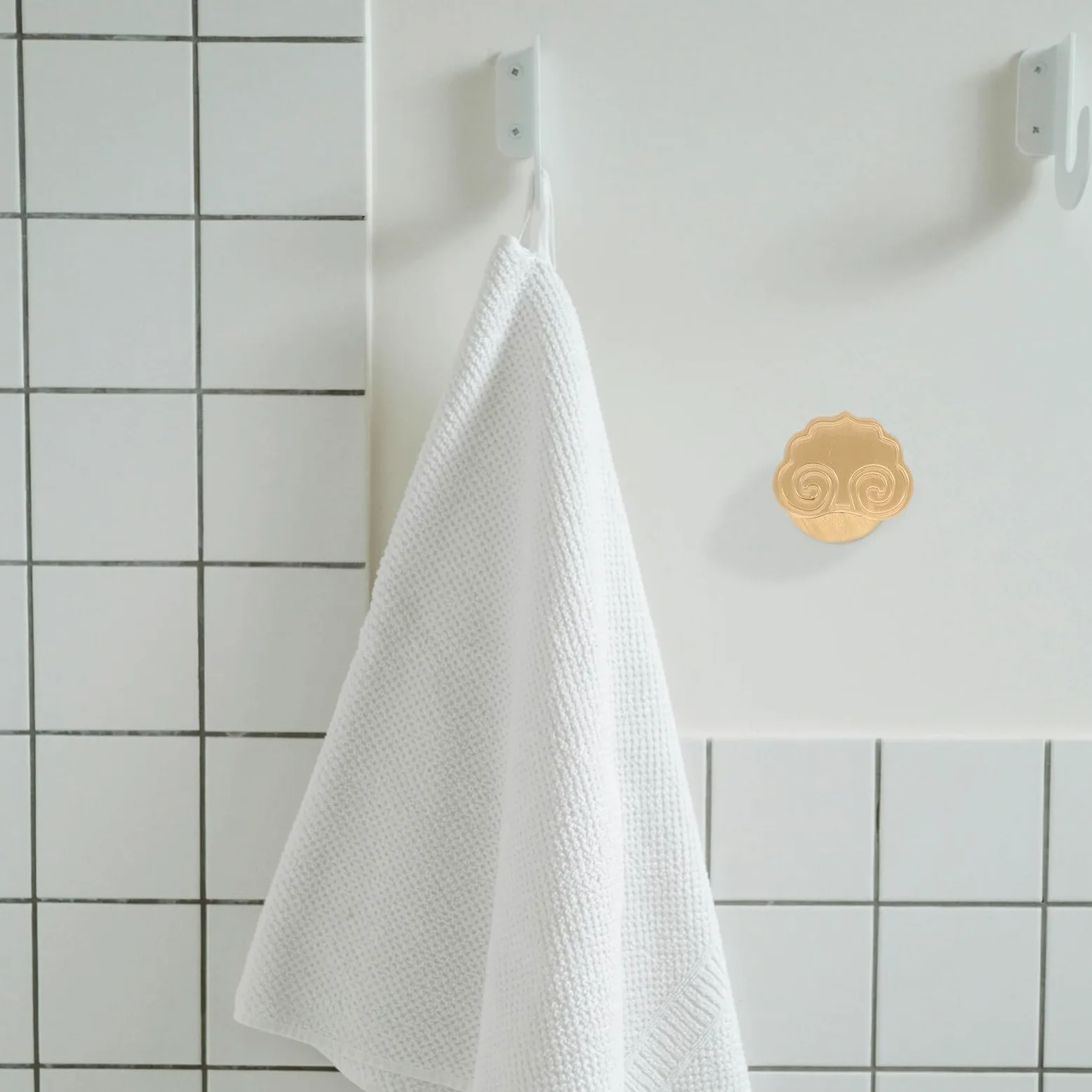 Gancio Appendiabiti in Ottone Dorato Resistente All'ingiallimento per Ingresso Bagno Cucina