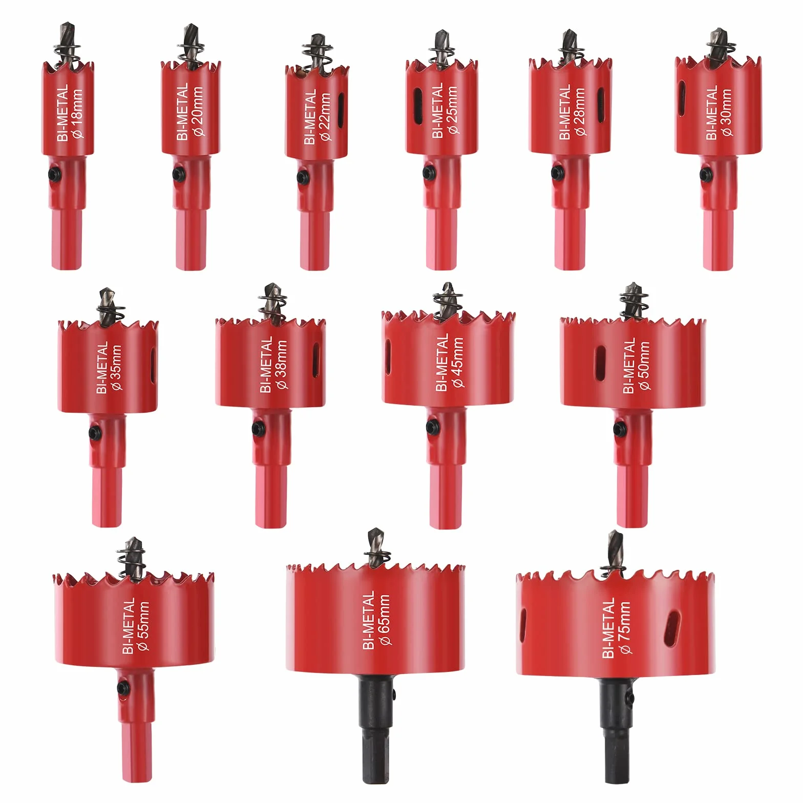 Flintronic Bimetallica Seghe a Tazza Kit 13 PZ Ø18-75mm Adattatore Esagonale Punta di Centraggio