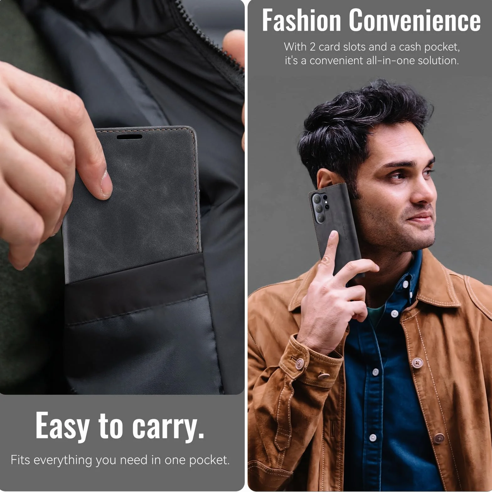 Cover per Samsung Galaxy S26 Ultra 5G, Premium PU Pelle Custodia, Magnetica Carta Fessura Portafoglio Case, Flip Cavalletto Custodia per Samsung Galaxy S26 Ultra - Nero