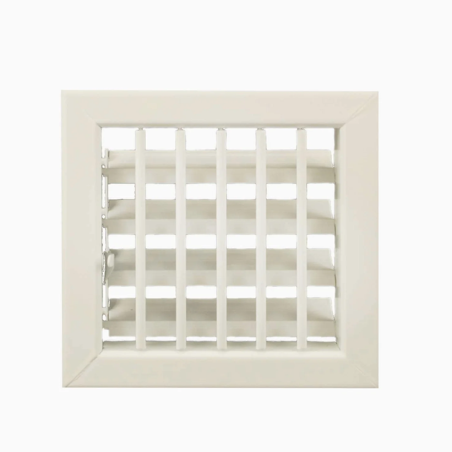 Griglia Bocchetta 16x16cm BIANCA Regolabile con Serranda per Caminetto