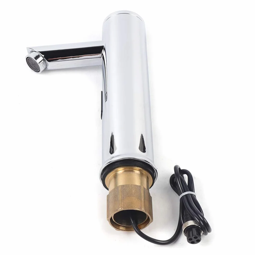 Rubinetto elettronico con sensore a infrarossi touchless per lavabo bagno cucina WC 32 cm