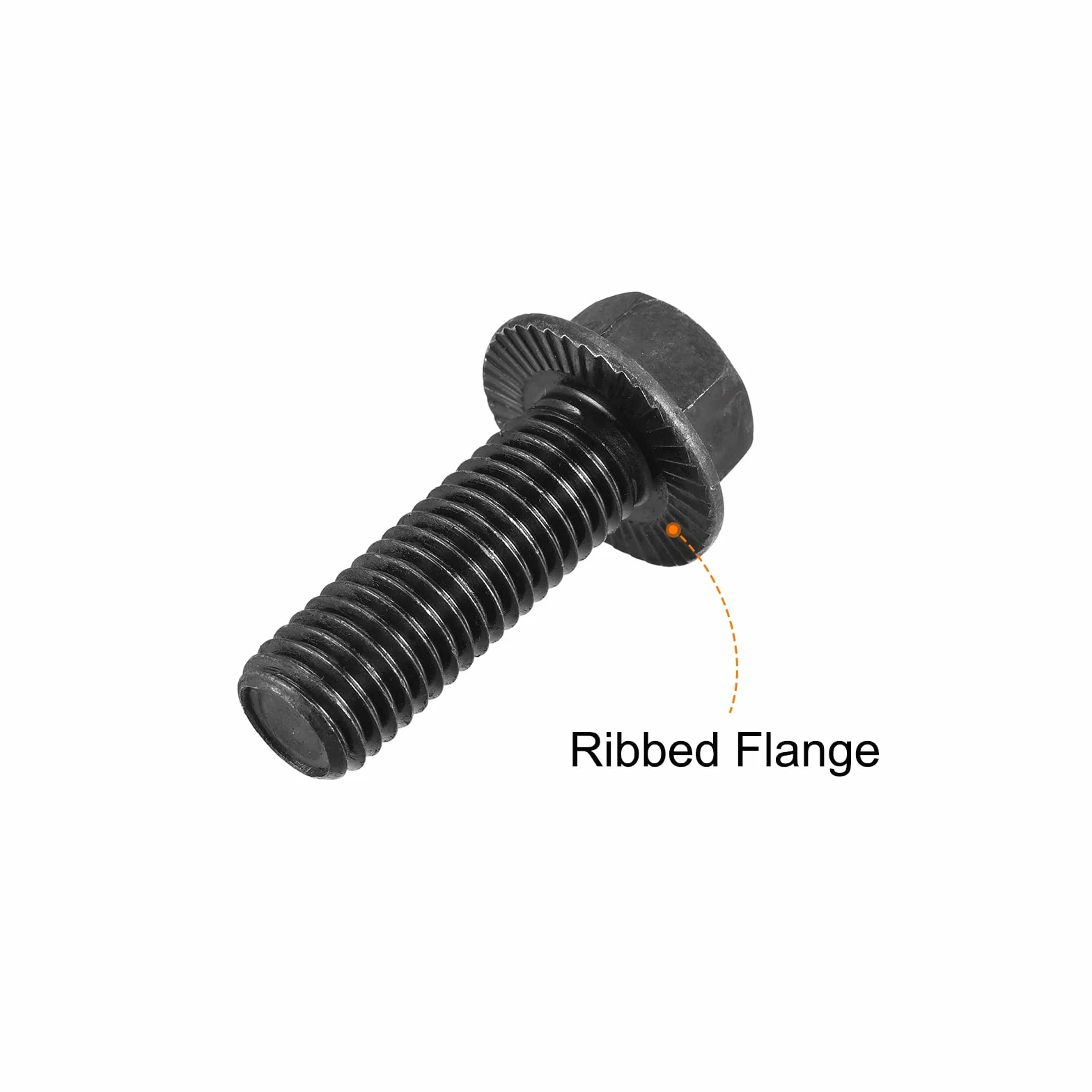 sourcing map M14x40mm Hex Seghettato Flangia Bulloni 10.9 Grado Acciaio al Carbonio 4pcs