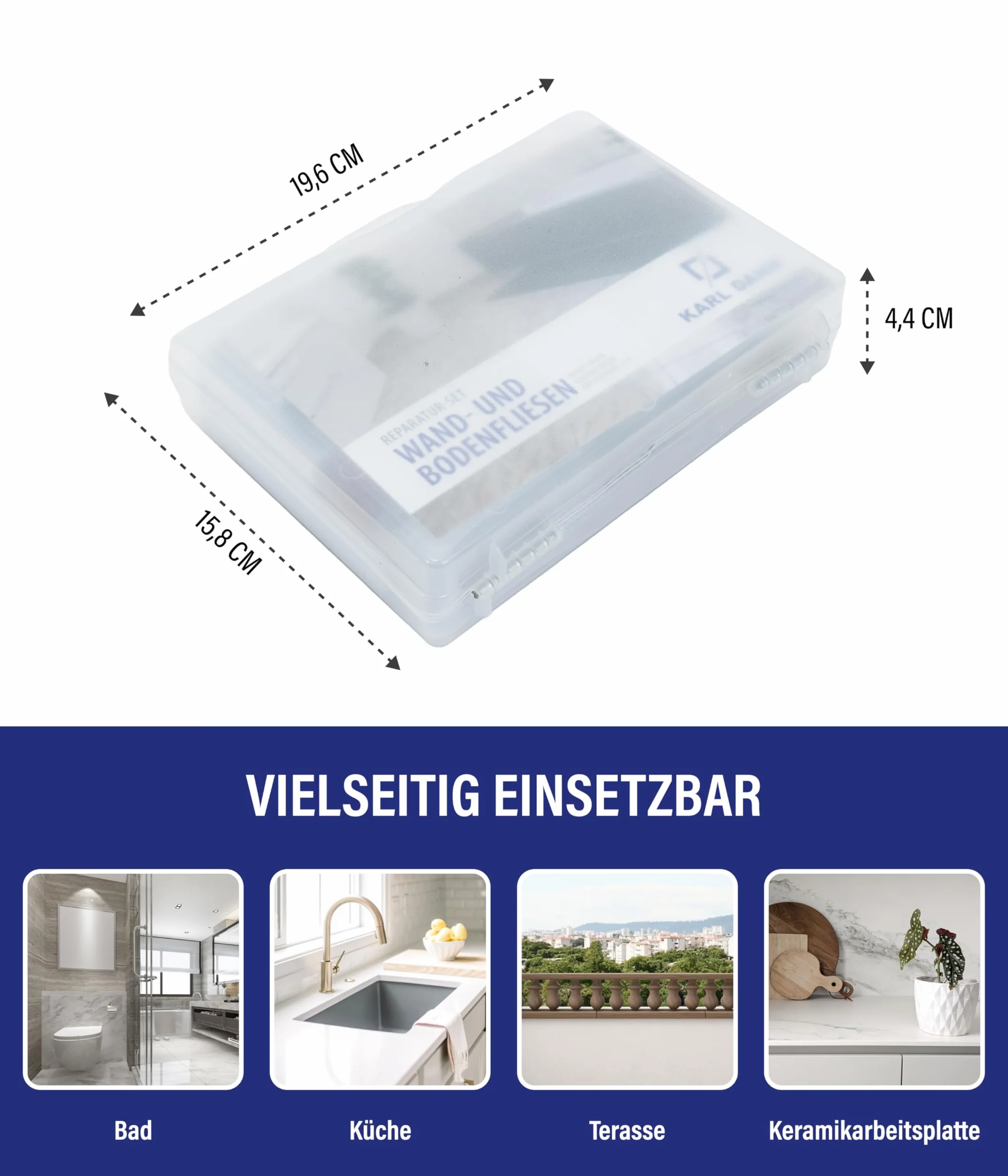Karl Dahm Kit Riparazione Piastrelle Parete Pavimento con Sigillante 12090