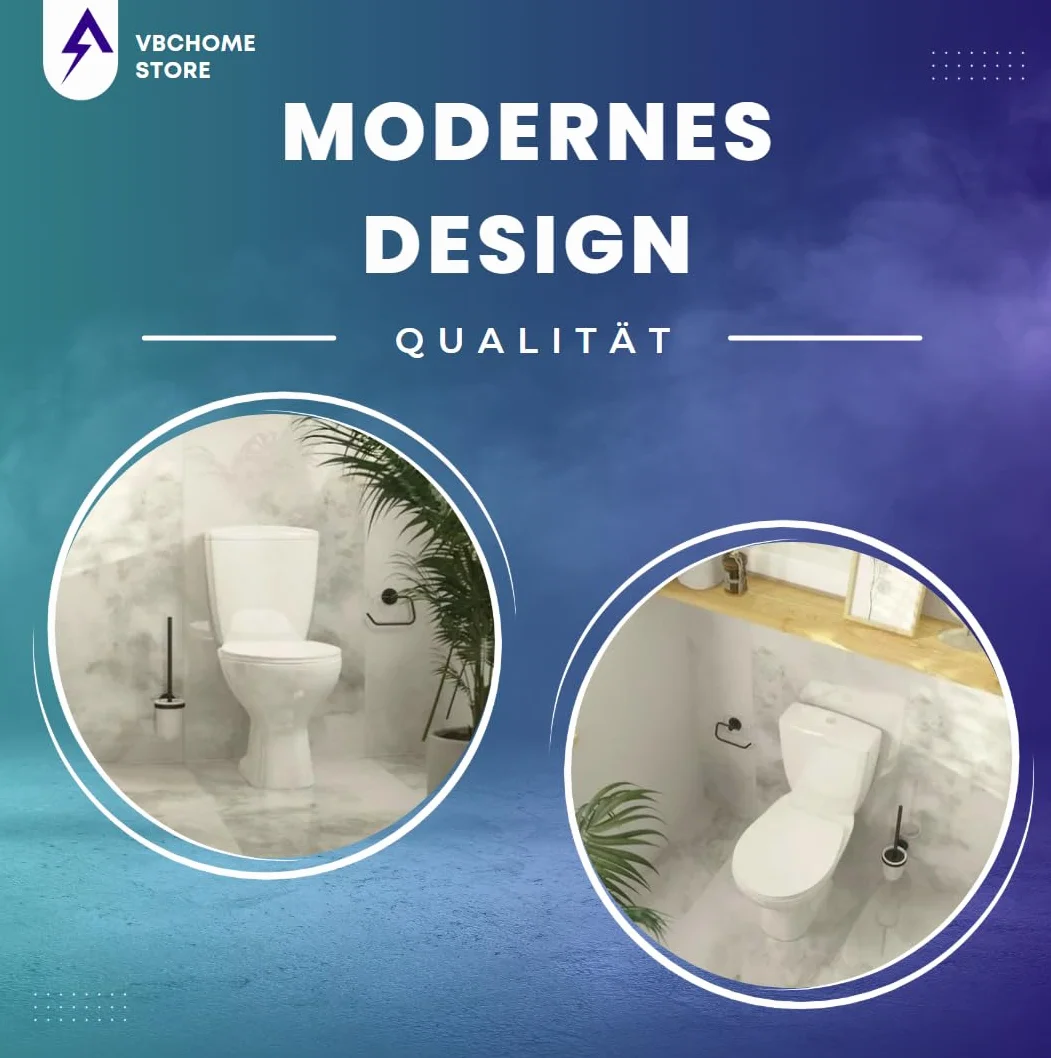 Ceramiczny zestaw WC z sedesem SoftClose, spłukiwanie pionowe