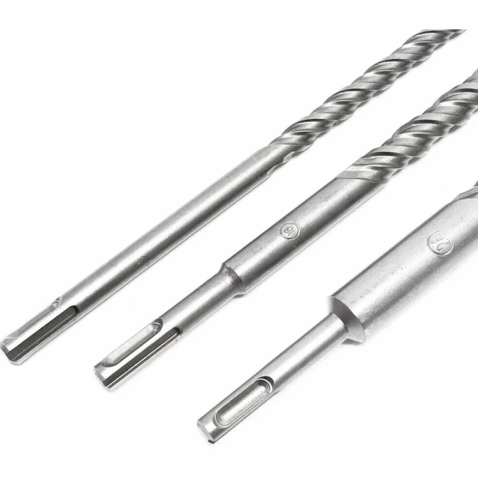 Punte SDS Plus Lunghe 100 cm Ø 12 16 24 mm – Set 3 Punte per Trapano Tassellatore e Demolitore