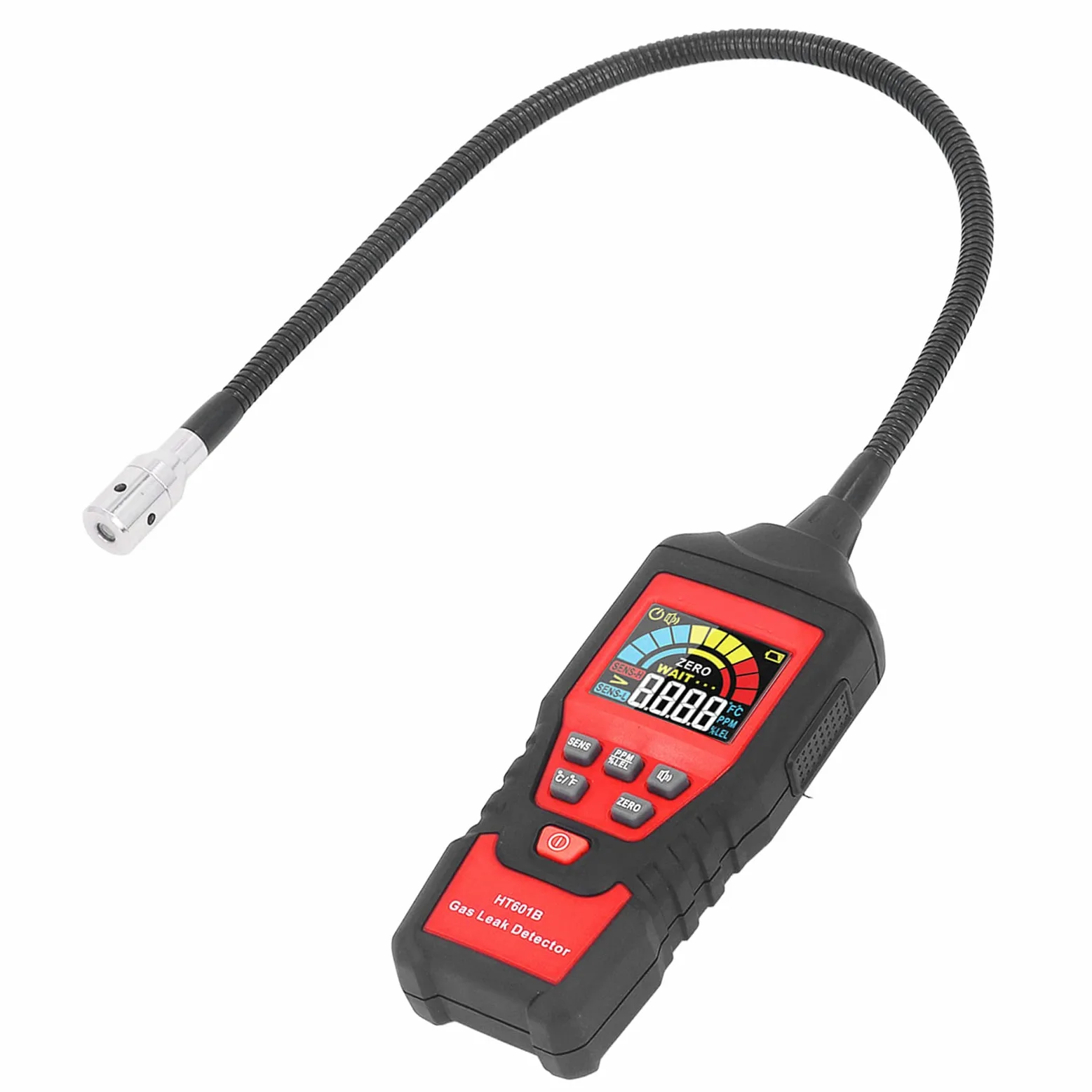 FTVOGUE Rilevatore di Perdite di Gas, Rilevatore di Gas Combustibile ABS con Display LCD, Allarme Sonoro e Luminoso, sensibilità Al Metano 50 PPM, Alimentato AAA per Uso Domestico in Cucina