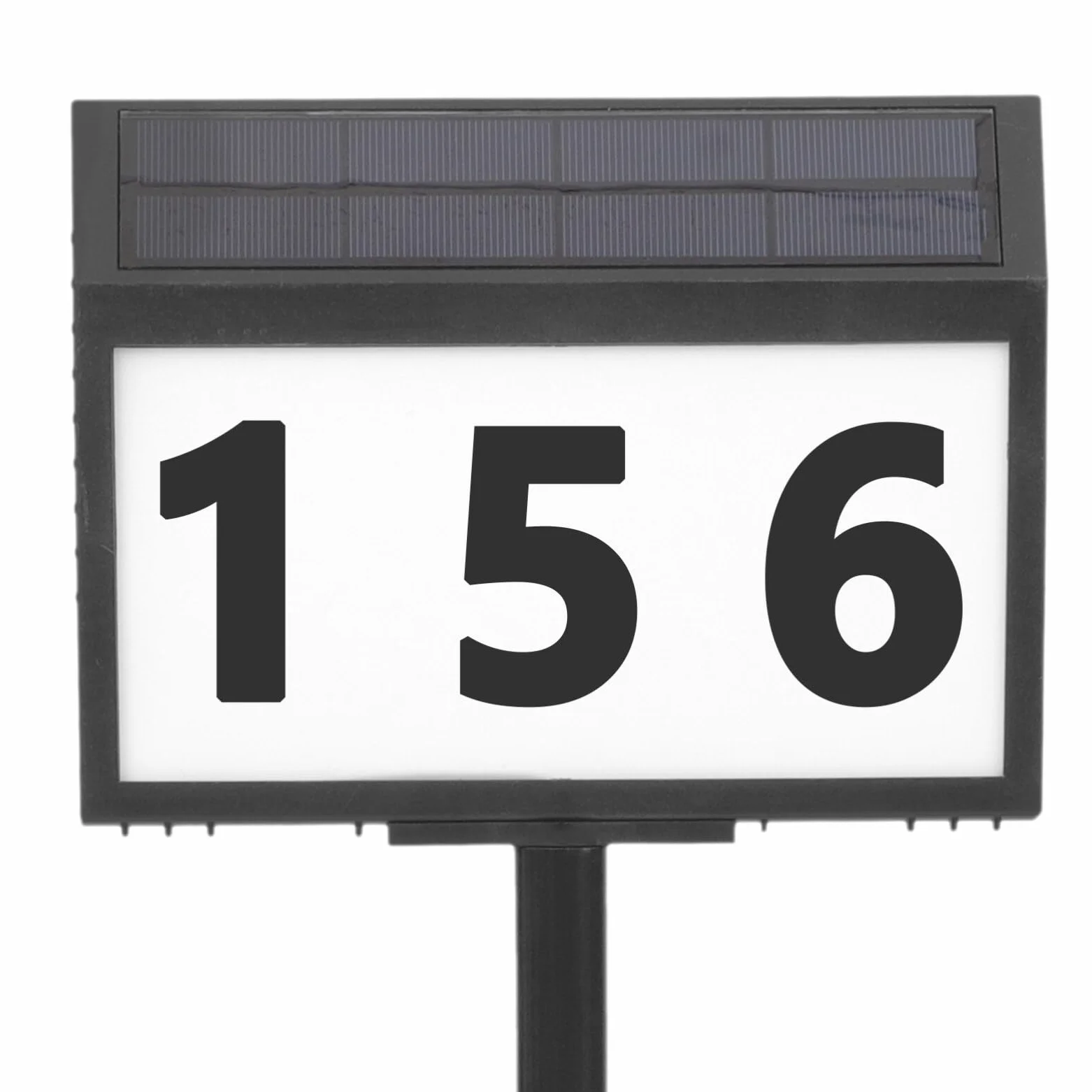 HOMSFOU 1set Lampada Led Solare Per Indirizzi Esterni Targa Numerica Con Illuminazione Chiara Installazione Versatile Per Casa e Giardino e Facile Da Usare