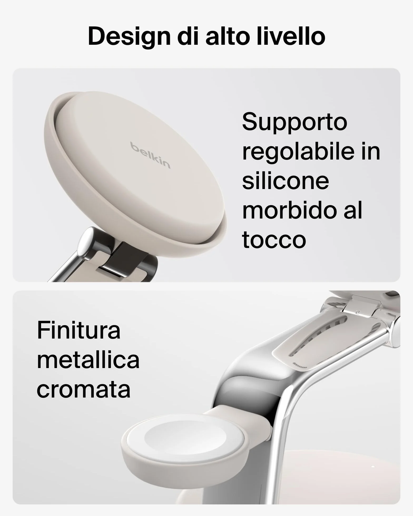 Belkin UltraCharge Pro Caricatore Wireless 3 in 1, Stazione di Ricarica Qi2 25W, Compatibile con MagSafe per iPhone 16, Apple Watch, AirPods, Pixelsnap con Ventilatore e Adattatore 45W, Sabbia