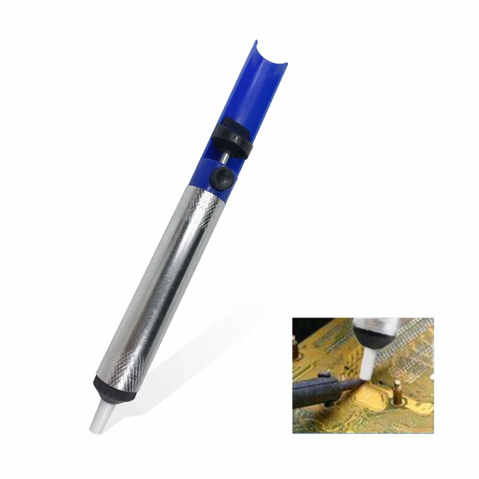 Pompa Dissaldatura Vuoto Alluminio Saldatore Strumenti Manuali Blu