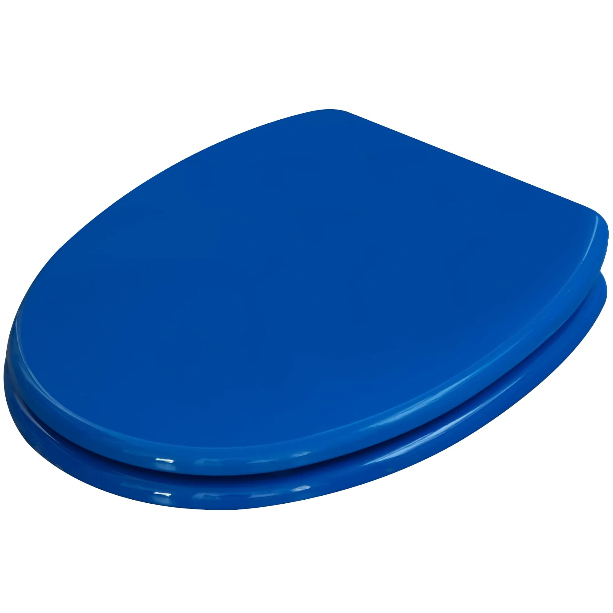 Sanilo Sedile WC con chiusura ammortizzata e sgancio rapido, il coperchio del WC può essere rimosso con la semplice pressione di un pulsante, facile montaggio dall'alto (Azzurro)