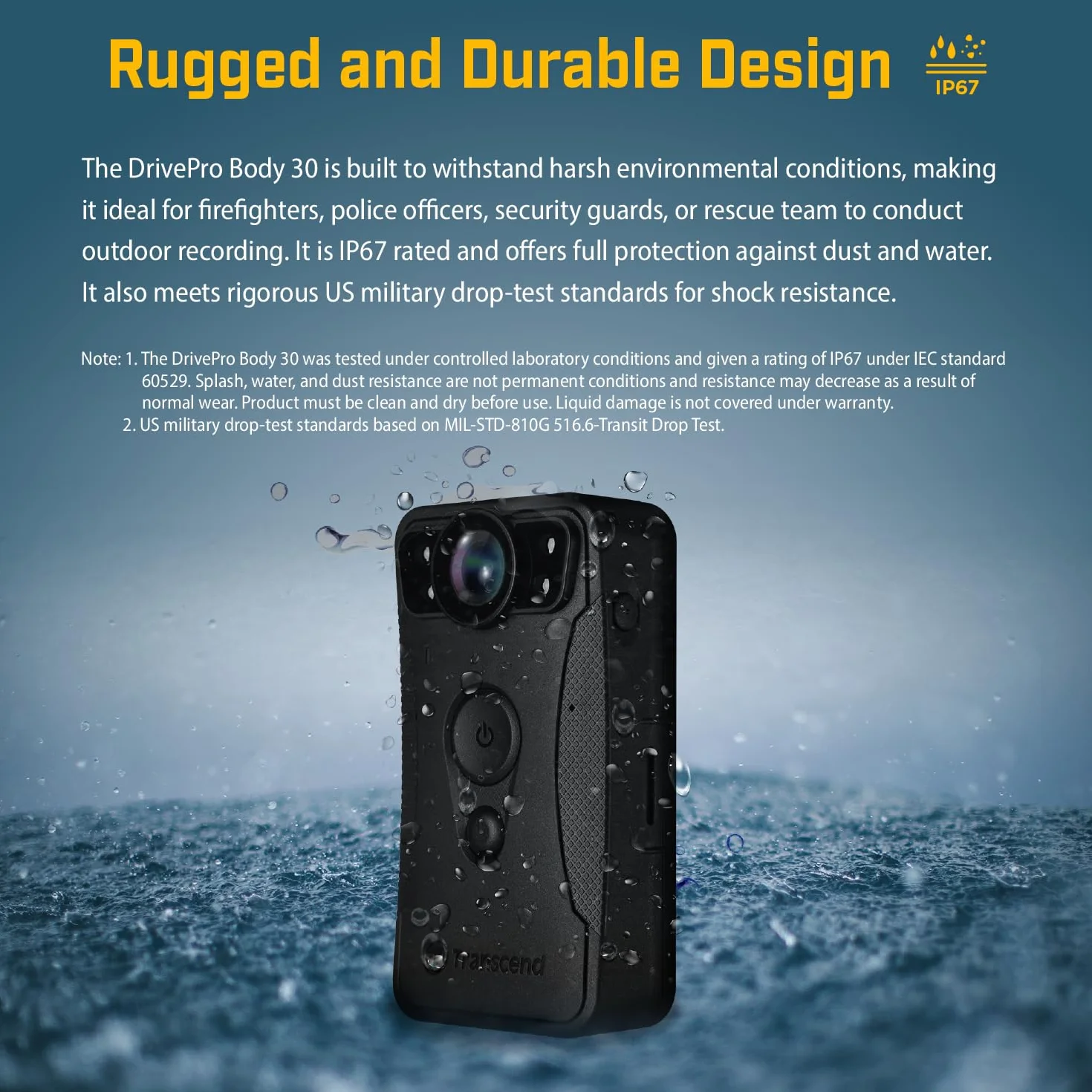 Transcend Drivepro BODY 30 Videocamera
