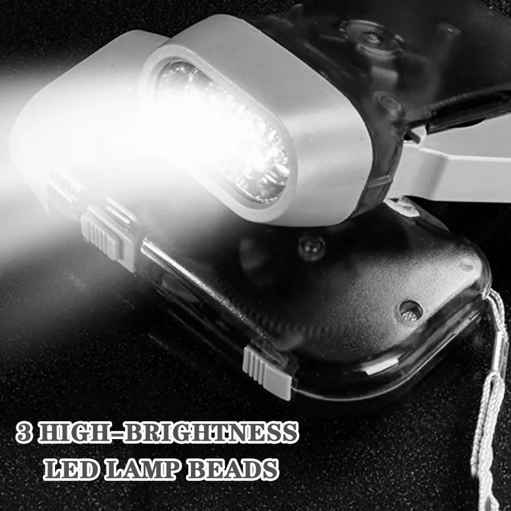 Torcia Ad Energia Manuale 4/8/10 Pezzi, Torcia Elettrica Dinamo Manuale Senza Batteria Con LED, Campeggio Ed Escursionismo(Gray color,Set 3)