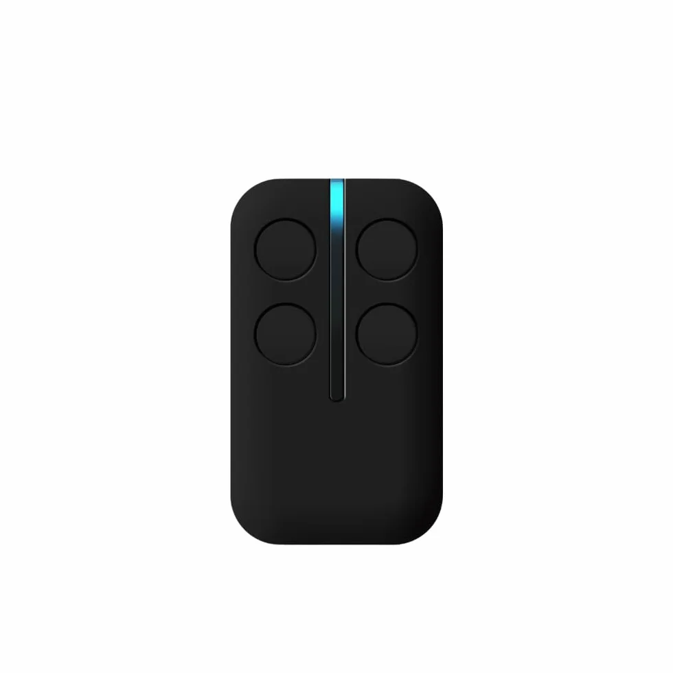 Bijoux - Telecomando Universale Multifrequenza 330Mhz-868Mhz, Compatibile con Cancelli, Garage, Saracinesche, Tapparelle, Porte Elettriche, 4 in 1 con Rolling Code e Codice Fisso, Tecnologia AMC, Nero