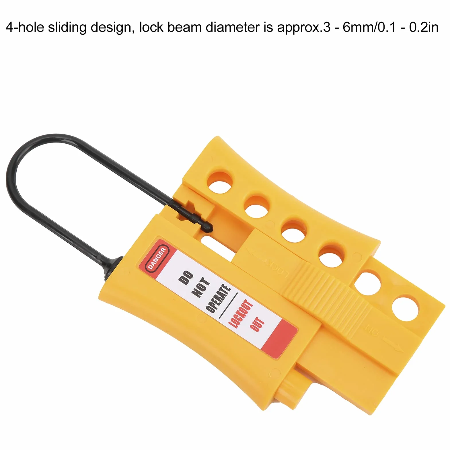 Lucchetto di Sicurezza in Nylon a 4 Fori Durevole 10 Pezzi 3 Mm per Isolamento Elettrico e Bloccaggio Adatto per Kit di Etichettatura per Blocco Elettrico