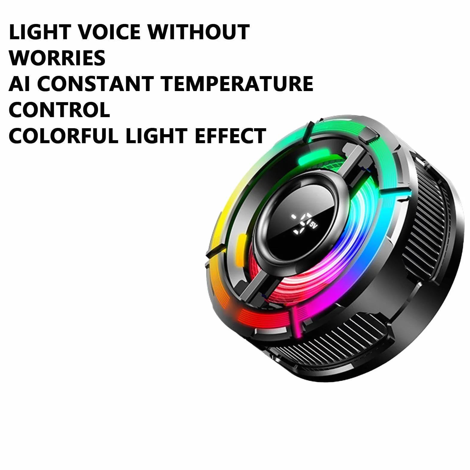 MEMO CX15 - Dispositivo di raffreddamento magnetico per telefono con clip posteriore di ricarica wireless | Radiatore AI da 61,5 x 111 x 36 mm per streaming live | Ventola di raffreddamento rapida per