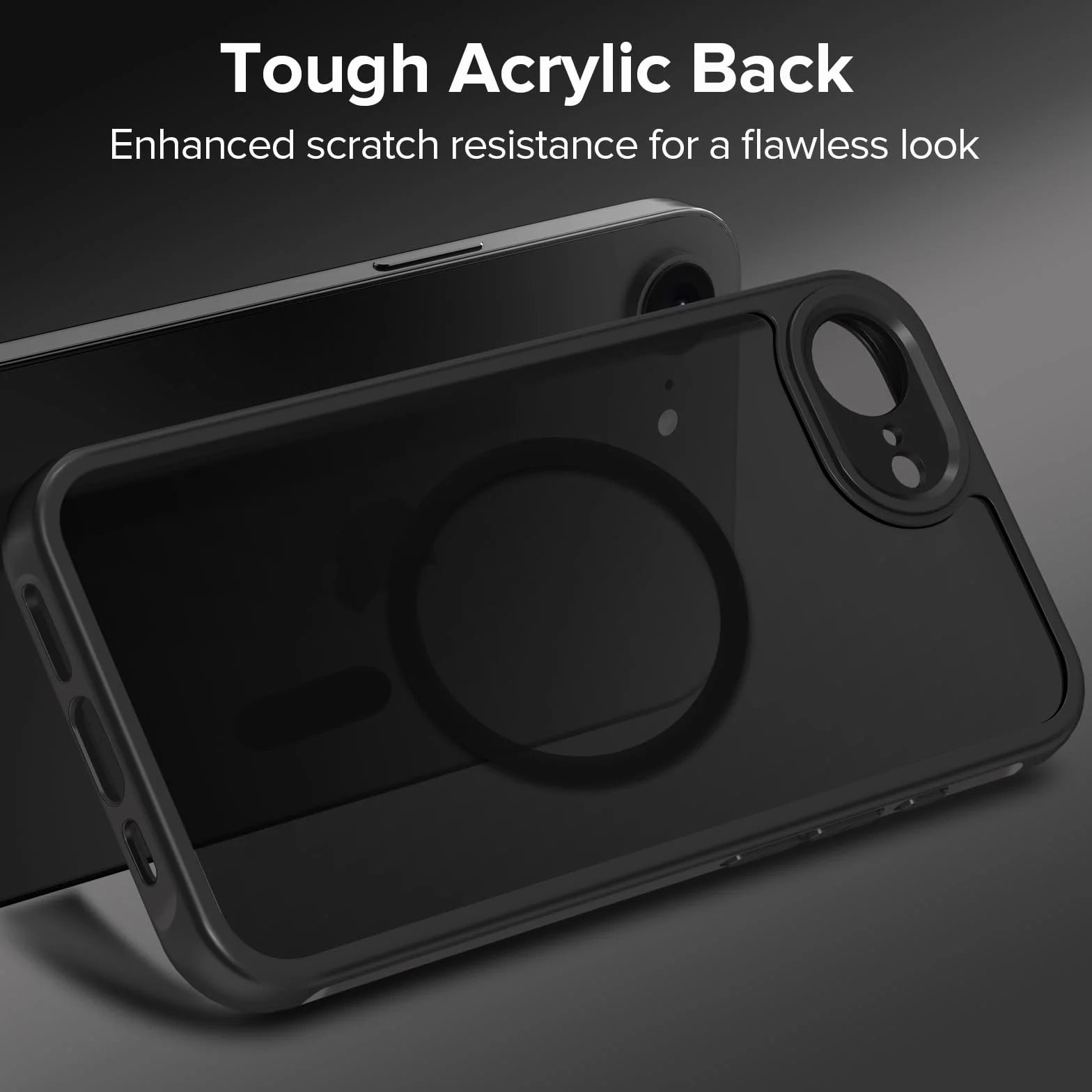 iVoler Cover Magnetica per iPhone 17e / iPhone 16e, [Compatibile con MagSafe] [Protezione Antiurto di Grado Militare] Custodia Anti-graffi Traslucida Opaca Posteriore Sottile Case, Nero