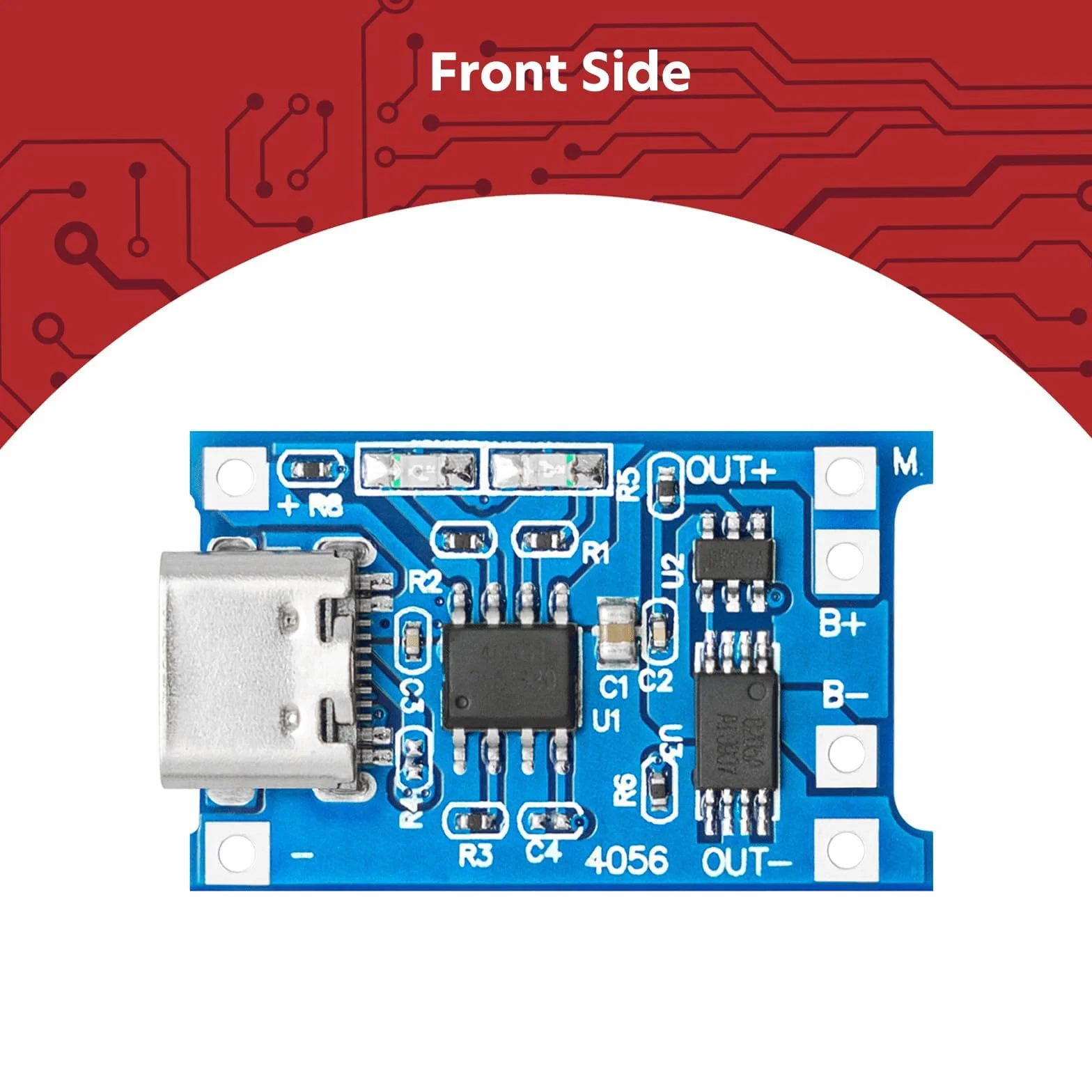 AZDelivery 5 X TP4056 Modulo di Carica Batteria - USB Tipo C, Circuito di Protezione, Indicatori LED - Indispensabile per le Tue Batterie Li-Ion o LiPo Singole Celle