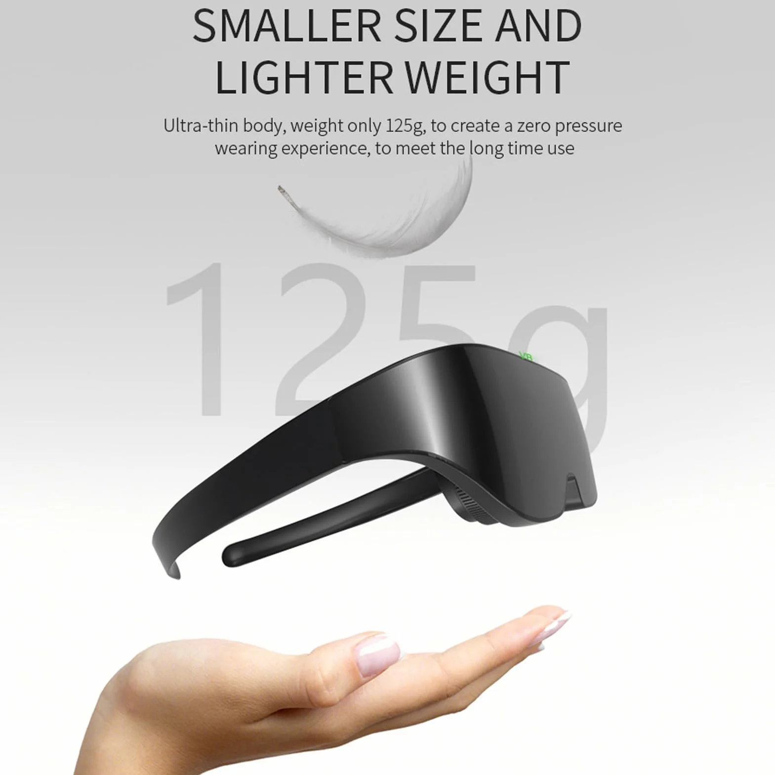 Occhiali VR Intelligenti 4K con Schermo WiFi Wireless, Occhiali per Display Video con Batteria da 8000 MAh, Occhiali per Cuffie VR Occhiali da Film per Telefono e Computer