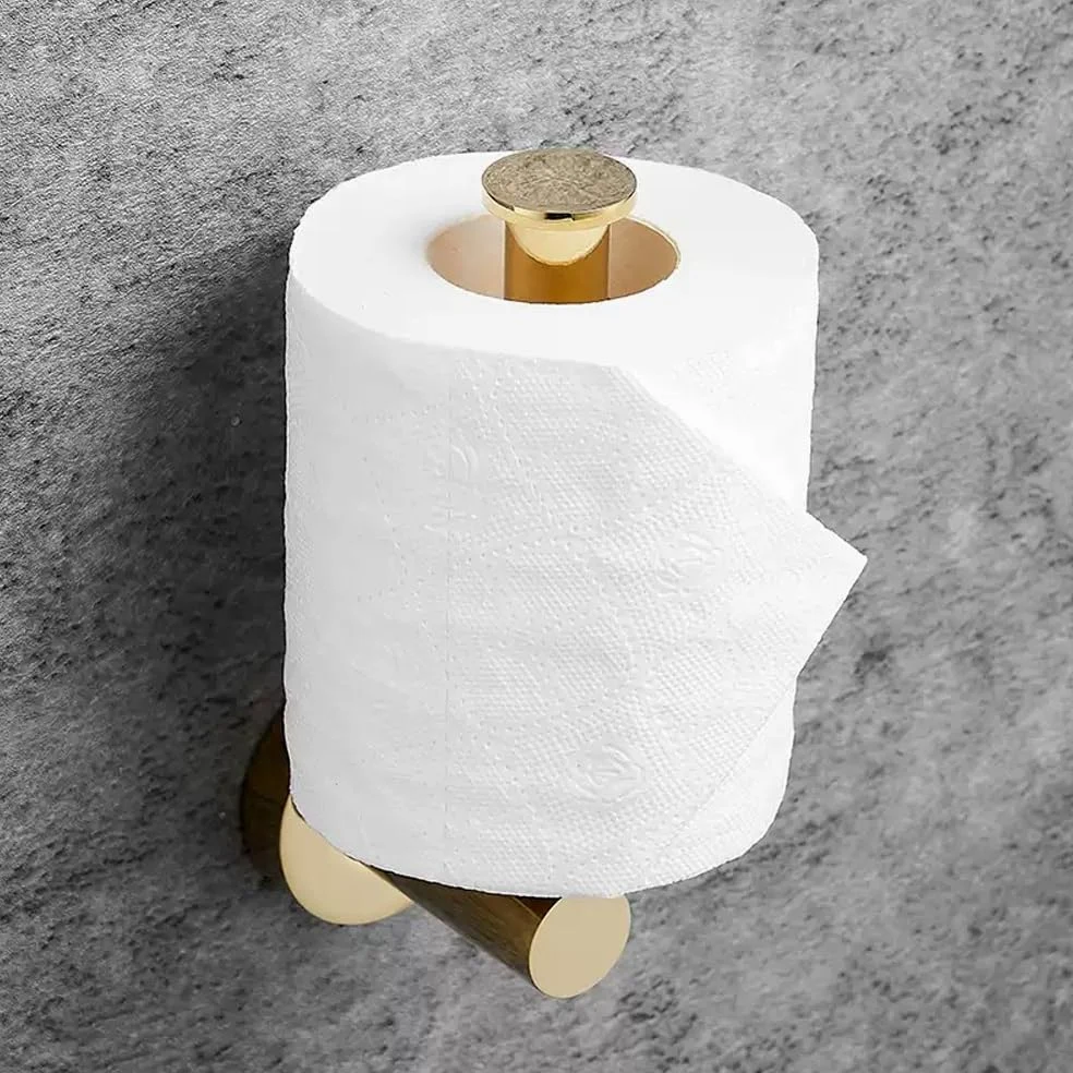 Portarotolo di carta igienica da parete per bagno, cucina, bagno (argento)