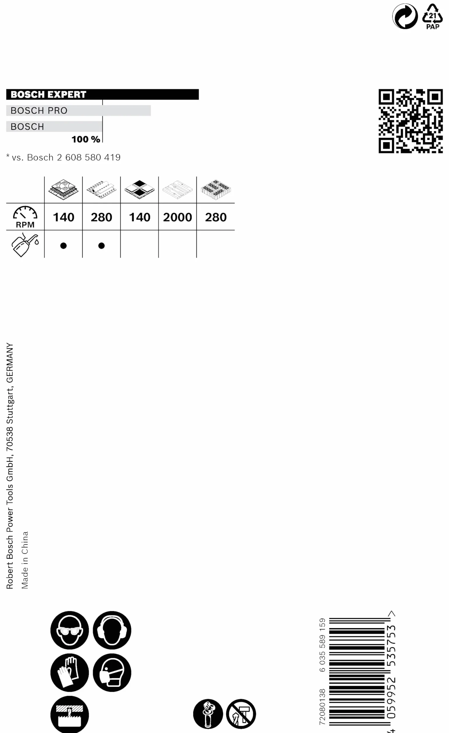 Bosch Sega a tazza EXPERT Multi Material Power Change Plus Ø 60 mm Profesjonalne Akcesorium