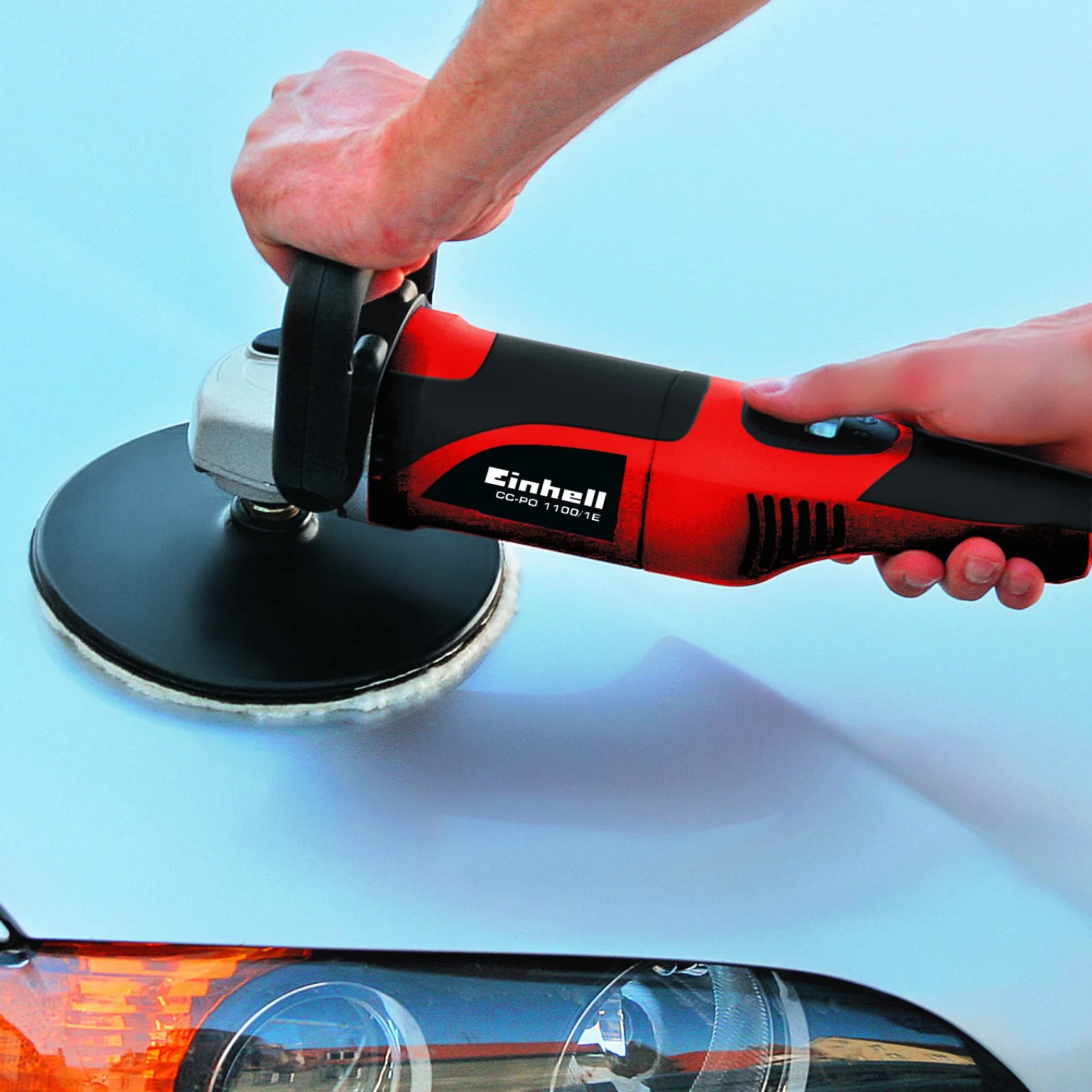Einhell CC-PO 1100/2 Lucidatrice e Levigatrice 1100 W 1000-3500 Rpm Rosso/Nero