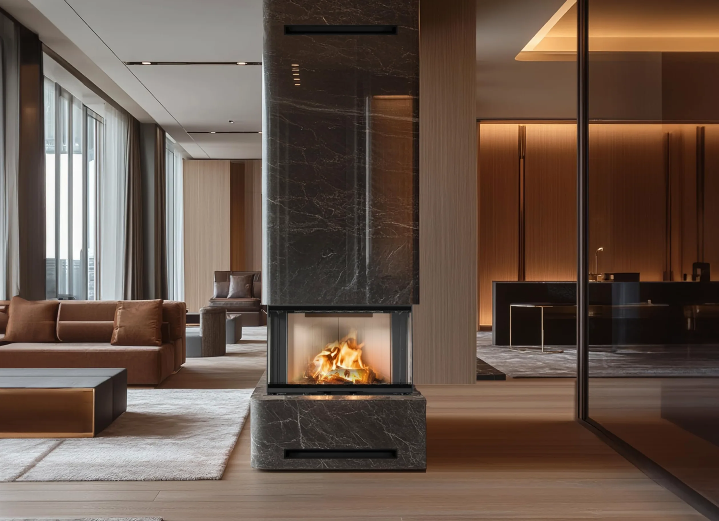 KRATKI Inserto per camino in acciaio a legna REGNOR 8 kW Ø200 saliscendi A | Acciaio nero, efficienza 80,2%, classe A. Ecodesign, BImSchV 2; per recupero calore.; combustione efficiente; basse emissioni