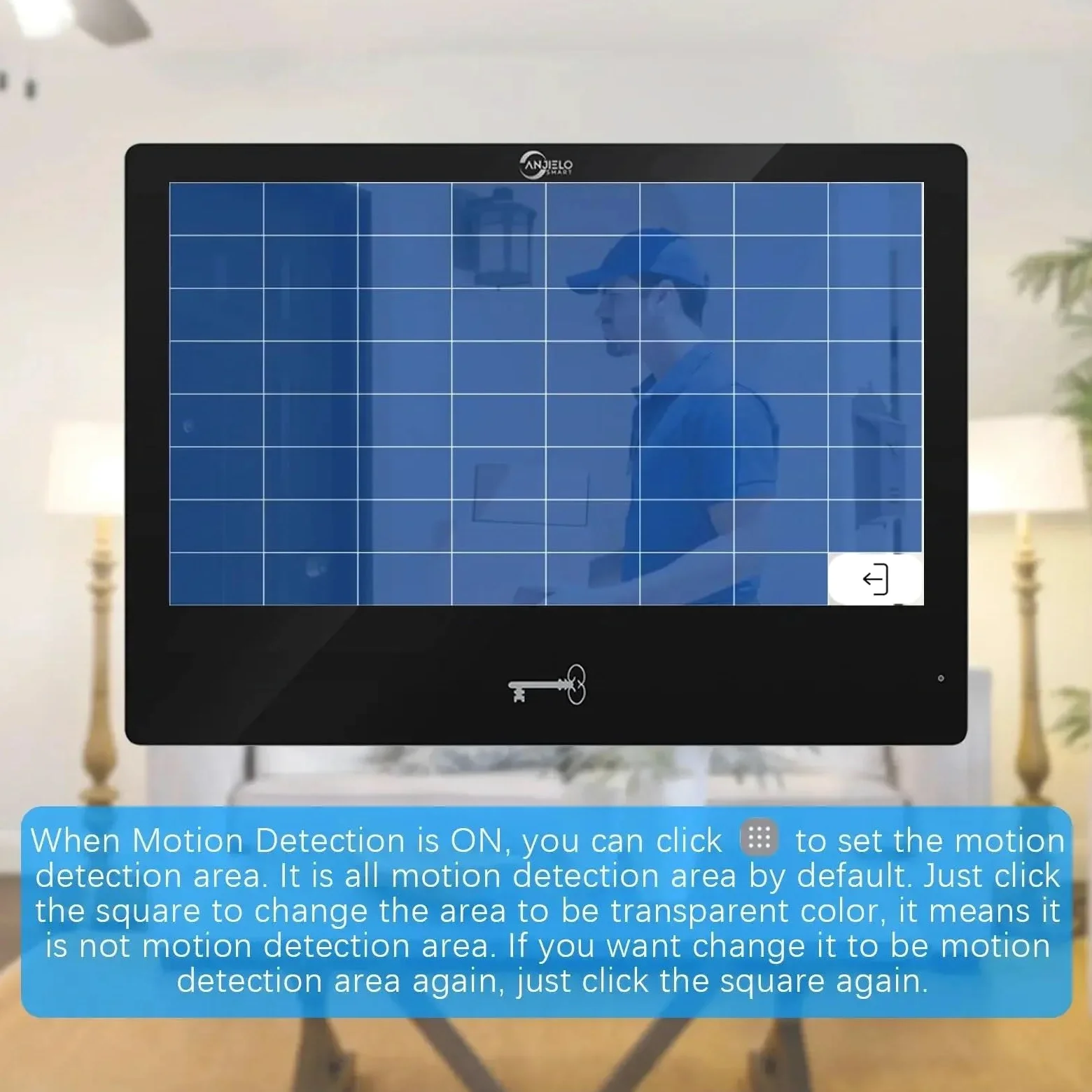 Videocitofono con schermo touch screen da 10 pollici (nero), videocamera per campanello HD 1080p (nero), audio a 2 vie, visione notturna, rilevamento del movimento, videocitofono, videocitofono (1