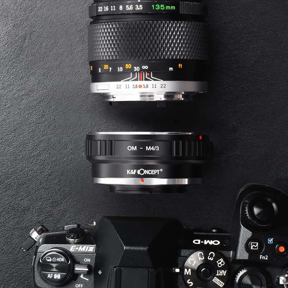 K&F Concept OM-M4 / 3 Adattatore per Obiettivo Anello Adattatore per Obiettivo da Olympus OM a Micro 4/3 Panasonic GF1 GF2 GF3 GF5 GF6 G1 G2 G3 G6 GX1 GX7 GH1 GH2 GH3