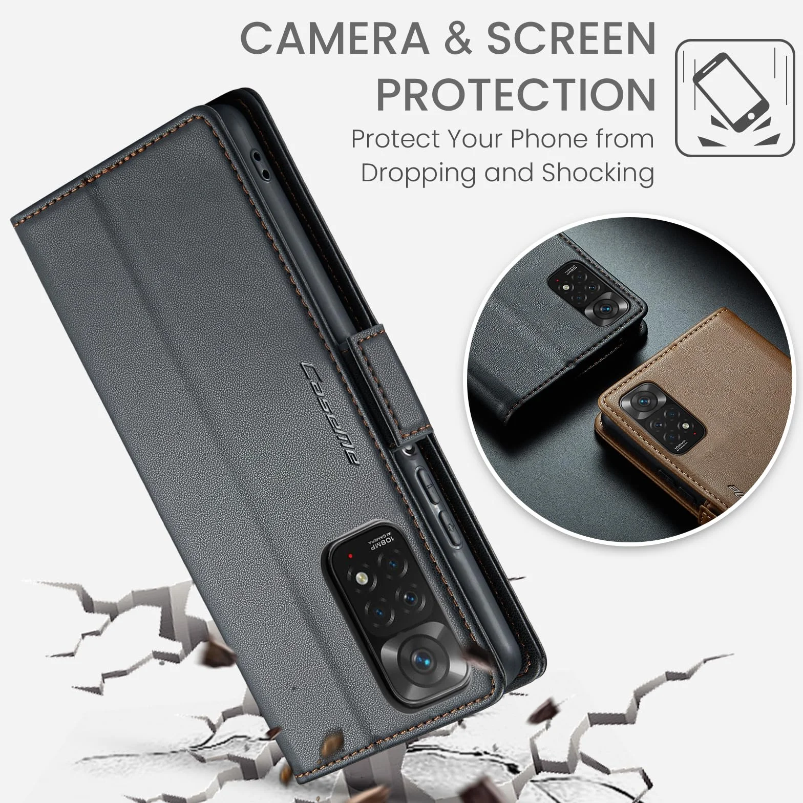 Cover per Xiaomi Redmi Note 11 4G/ Note 11S 4G Custodia Portafoglio [Blocco RFID] Pelle PU Wallet Case Flip Libro con Porta Carte Flip Case per Redmi Note 11/ Note 11S 4G/ Note 12s 4G, Nero